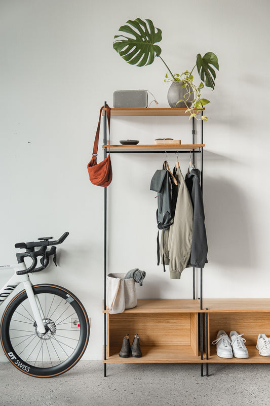 Wardrobe with shoe bench - Standing Wardrobe Double L1H1