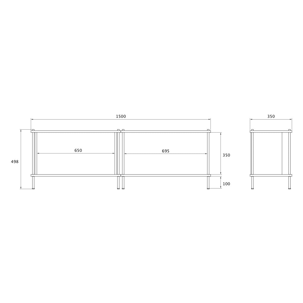 Lowboard - Standing Shelf Double L1L3