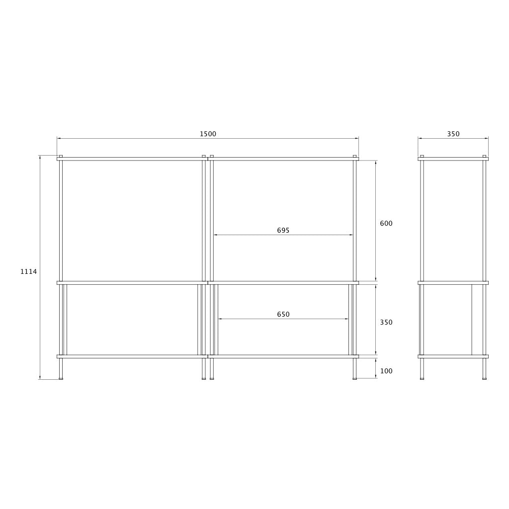 Sideboard - Standing Shelf Double M1M1