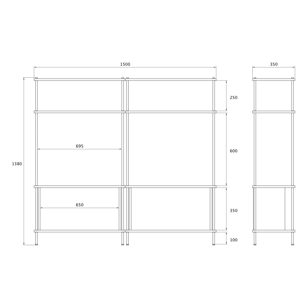 Sideboard - Standing Shelf Double M2M2