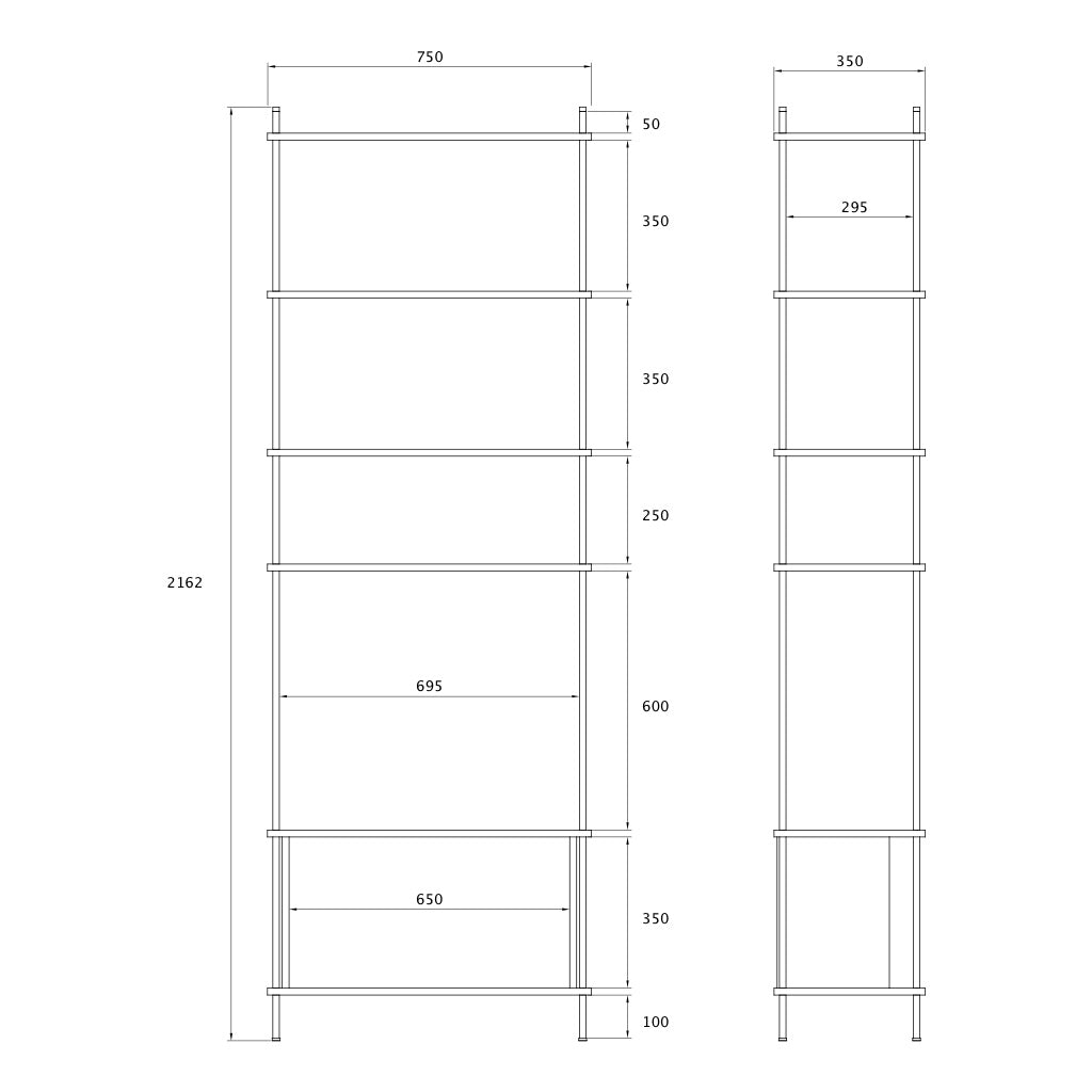 Large Standing Shelf Single H2