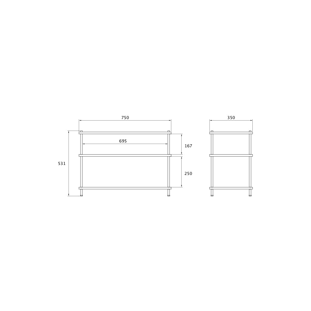 Sideboard - Standing Shelf Single L2
