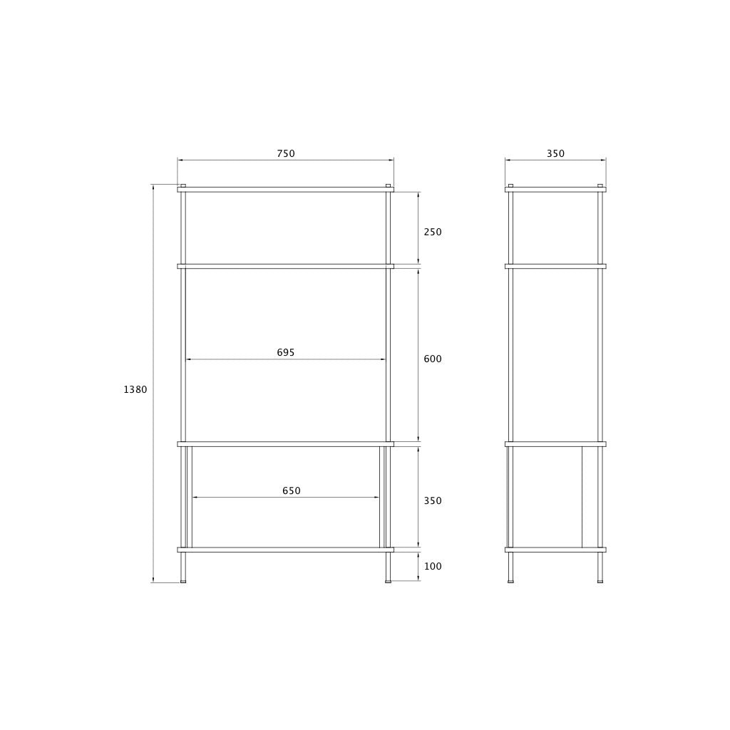 Sideboard - Standing Shelf Single M2