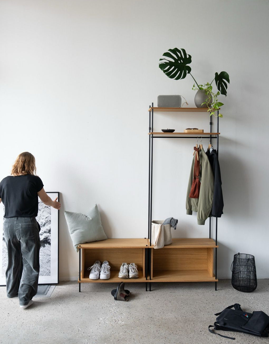 Wardrobe with shoe bench - Standing Wardrobe Double L1H1