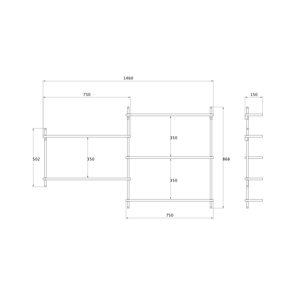 Wall Shelf Double Shift L2M1