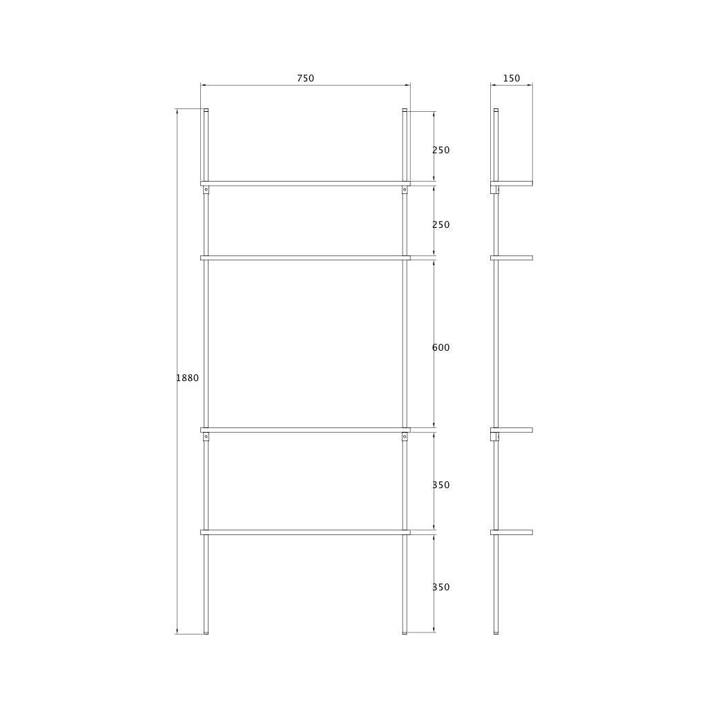 Wall Shelf Single H2