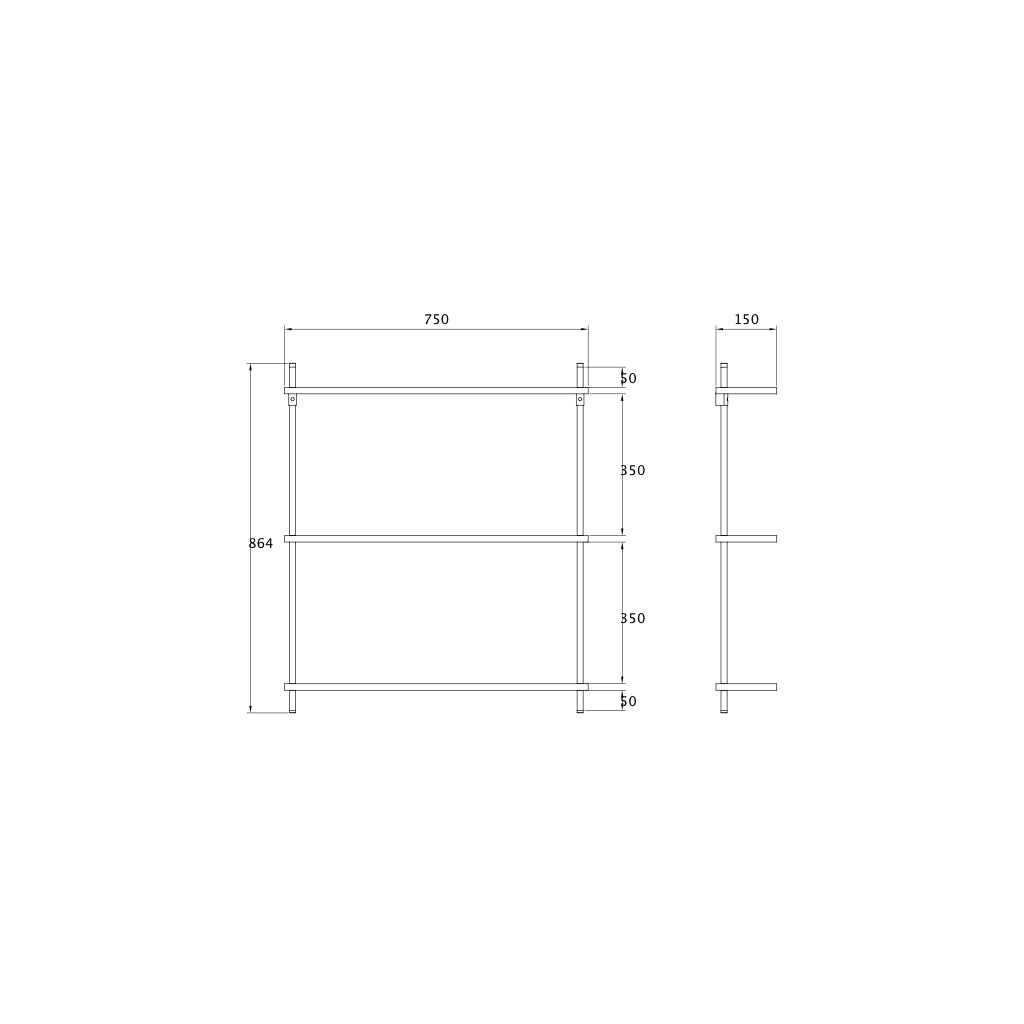 Wall Shelf Single M1