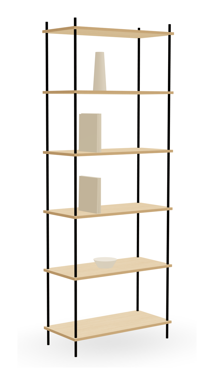 3D-Voreinstellung: Oak Bathroom Shelf — Wall-Mounted, Configurable